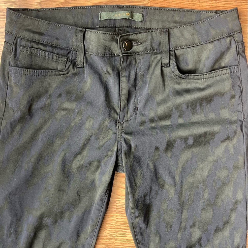 Joe’s Black Animal Print Skinny Pants Jeans Shiny Womens 29